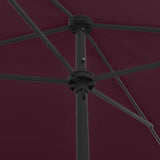 Beach Parasol Bordeaux Red 200x125 cm 314731