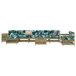 ZNTS 10 Piece Garden Sofa Set Impregnated Wood Pine 3250679