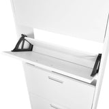 Shoe Cabinet White Engineered wood, plastic, aluminium alloy Medium 241240