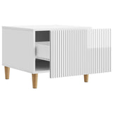 Coffee Table High Gloss White 49 x 50 x 40 cm Engineered Wood 894739