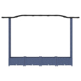 Raised Bed with Trellis and Roof Grey 207 x 40 x 126 cm PP 42032553