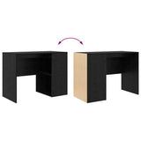 Desk with Shelf Black Oak 102 x 50 x 75 cm Engineered Wood 869539