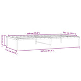 Metal Bed Frame without Mattress White 107x203cm 350909