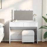 Dressing Table with LED White 100x40x120 cm 848206