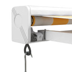 Retractable Awning Yellow and White 5x3 m Fabric and Aluminium 3154535