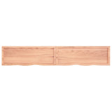 ZNTS Wall Shelf Light Brown 220x40x cm Treated Solid Wood Oak 363734