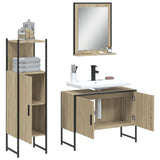 ZNTS 3 Piece Bathroom Cabinet Set Sonoma Oak Engineered Wood 3214350