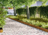 Lawn Edging 30 pcs Brown 100 x 0.05 x 20 cm Weathering Steel 865966