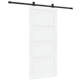 Sliding Door ORKDAL White 93 x 202 cm Solid Pine Wood 3333487