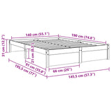Bed Frame Solid-Pine 864004