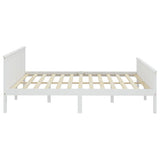 Bed Frame without Mattress White Solid Wood Pine 200x200 cm 322187
