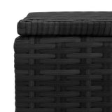 Garden Storage Box Black 150x50x60 cm Poly Rattan 43134