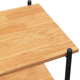 3-Tier Shelving Unit Black and Oak 80x40x92 cm 336340
