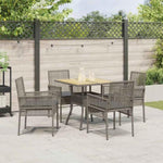 Garden Dining Set 5 pcs Grey Poly rattan 3334938