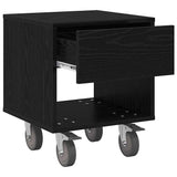 Bedside Table Black Oak 40.5 x 40 x 48 cm Engineered Wood 891058
