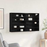 Display Cabinet Black Oak 100 x 15 x 58 cm Engineered Wood 873906