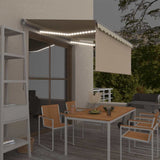 Manual Retractable Awning with Blind&LED 3x2.5m Cream 3069382