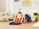 AIYAPLAY 5 in 1 Kids Slide Set with Basketball Hoop, Climbing Frame, Telescope, Storage Box for T3398P554998