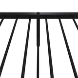 Metal Bed Frame without Mattress with Footboard Black 100x200cm 350877