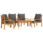 ZNTS 5 Piece Garden Lounge Set with Cushions Solid Wood Acacia 3211805