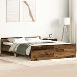 Bed Frame Old wood Engineered wood, solid pinewood, plywood Double 3328787
