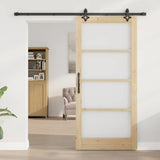 Sliding Door ORKDAL Natural and Black 93 x 202 cm 3332203
