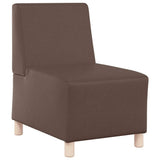 Modular Sofa Unit Armless 2 pcs Brown 55 x 74 x 82 cm 3399769