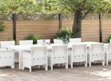 Garden Dining Set 13 pcs White and Light grey 3378623