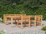 4 Piece Garden Dining Set Solid Wood Teak 3157203