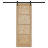 Sliding Door ORKDAL Natural and Black 73.5 x 211 cm 3333720