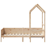 Day Bed with Roof without Mattress 80x200 cm Solid Wood 3282254