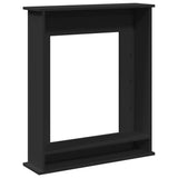 Fireplace Surround Black 75x20x87.5 cm Engineered Wood 854581