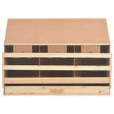 Chicken Laying Nest 3 Compartments 93x40x65 cm Solid Pine Wood 170655