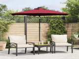 Garden Parasol with LEDs and Steel Pole Bordeaux Red 225x225x212cm 4005070