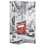 Folding Room Divider 120x170 cm London Bus Black and White 245873