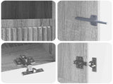 5 Piece LED TV Cabinet Grey Sonoma Engineered Wood 3416424