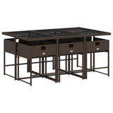 Garden Dining Set Brown, Cream White 3211269
