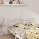 Bed Headboard White Solid Pine Wood Standard Decorative Inlays 818836