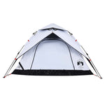 Camping Tent Dome 4-Person White Blackout Fabric Quick Release 4004184