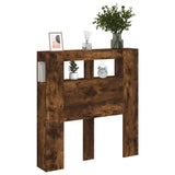 LED Headboard Smoked Oak 100x18.5x103.5 cm Engineered Wood 837334