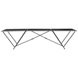 Folding Pasting Table MDF and Aluminium 300x60x78 cm 140718