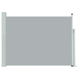 ZNTS Patio Retractable Side Awning 120x500 cm Grey 48392