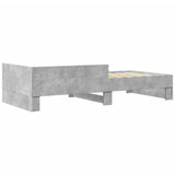 Bed Frame without Mattress Concrete Grey 100x200 cm Engineered Wood 849575