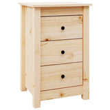 ZNTS Bedside Cabinet 40x35x61.5 cm Solid Wood Pine 813699