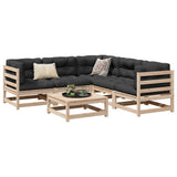 Garden Sofa Set Natural wood Solid pine wood 6 Piece Set Modular 3299441