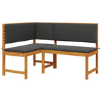ZNTS Corner Sofa Set Set of 2 Brown Solid Acacia wood Foldable 3329100