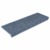Stair Mats Self-adhesive Sisal-Look 15 pcs 65x21x4 cm Blue 326886