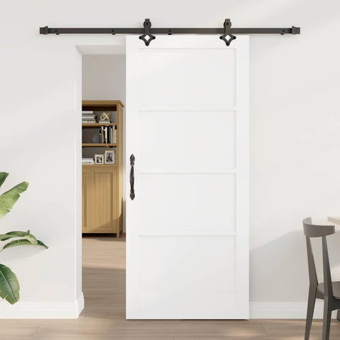 Sliding Door Manual White and black 86 x 198.5 cm 3333511