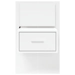 ZNTS Wall-mounted Bedside Cabinets with LED Lights 2 pcs White 848158