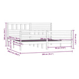 Bed Frame without Mattress Solid Wood 200x200 cm 3101108